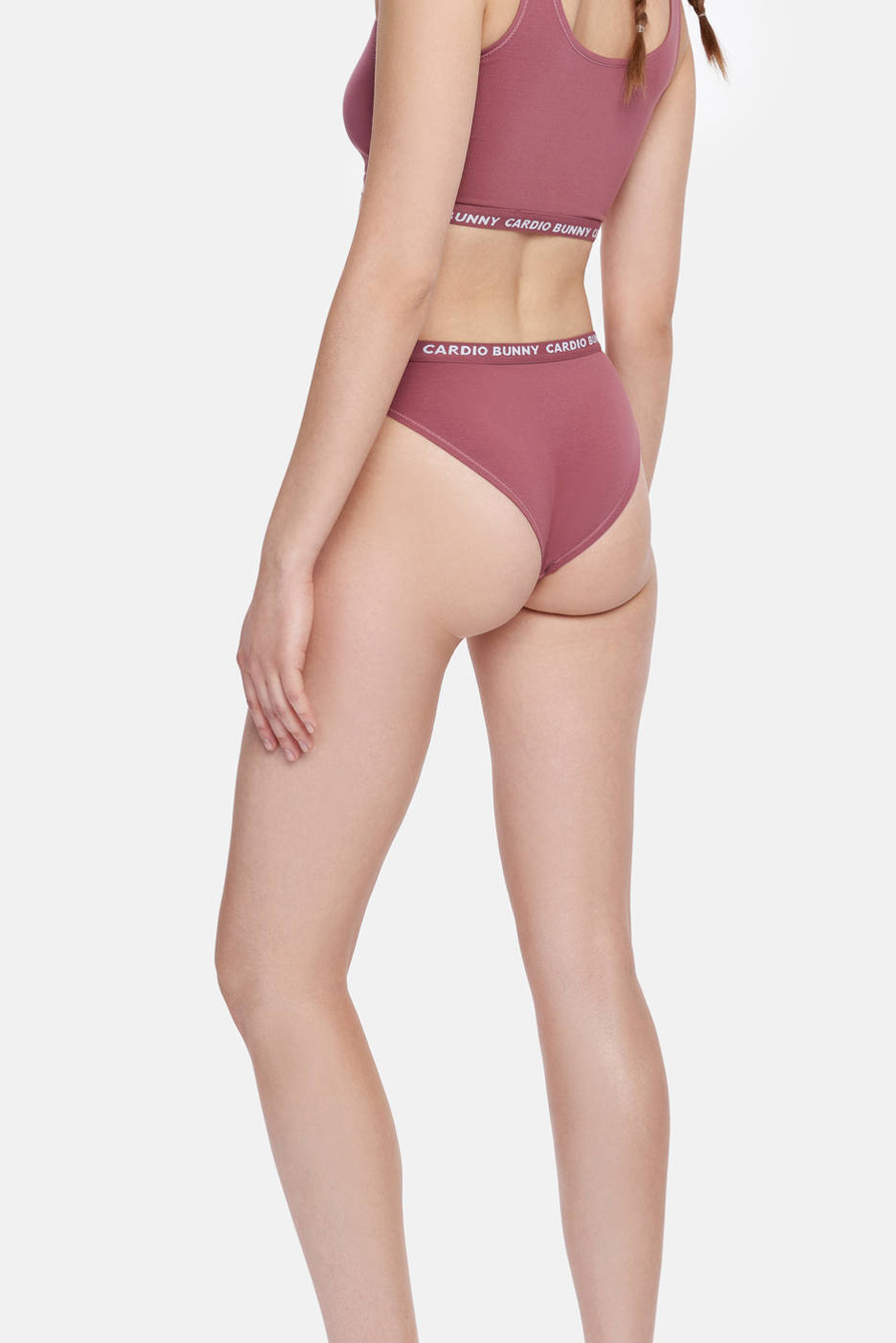 2 PACK PANTIES  MELLOW PINK/ BLACK