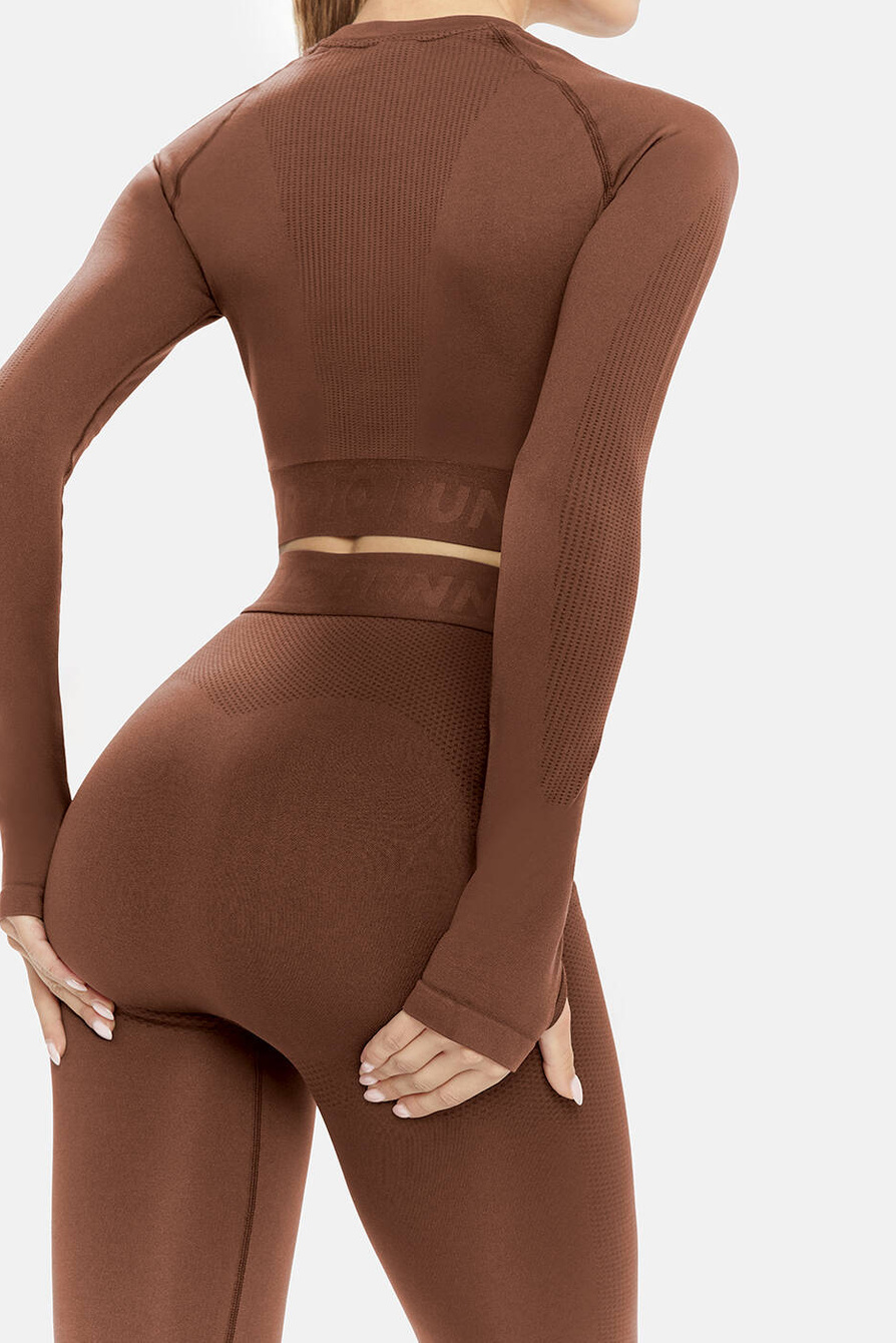LEGGINSY BASIC BRĄZOWE