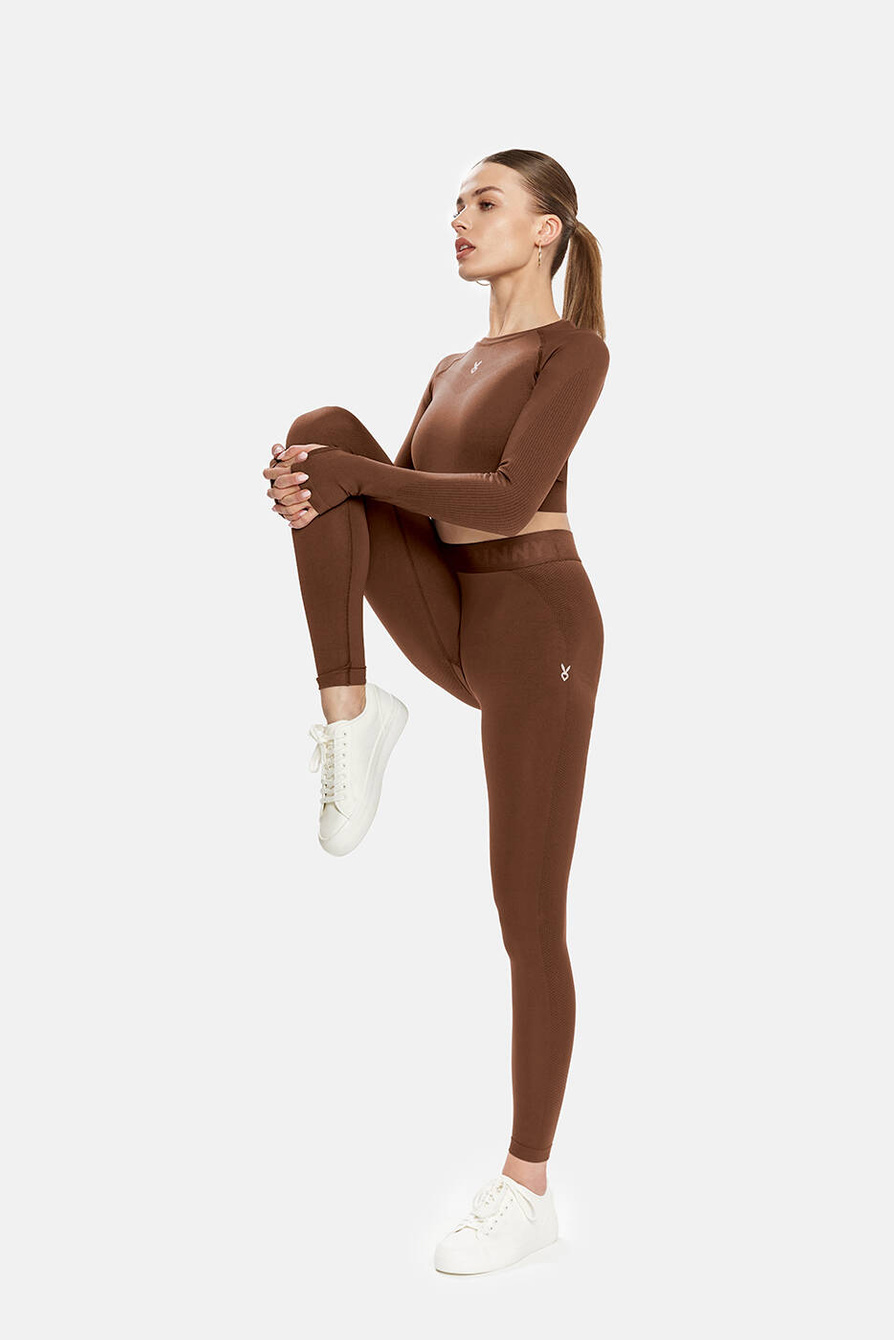 LEGGINSY BASIC BRĄZOWE