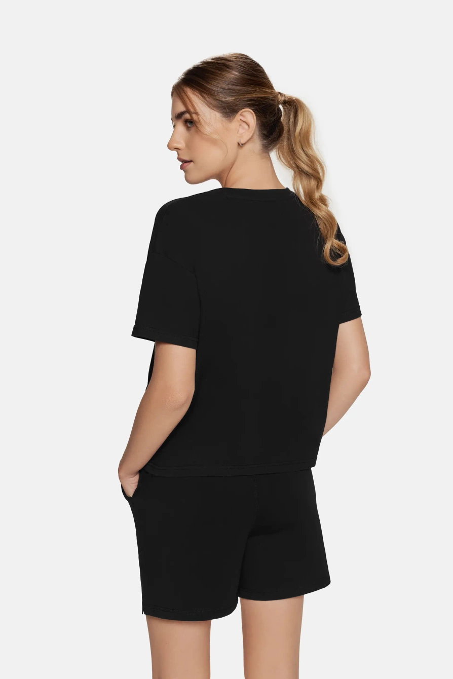 CZARNY T-SHIRT BRIGHT