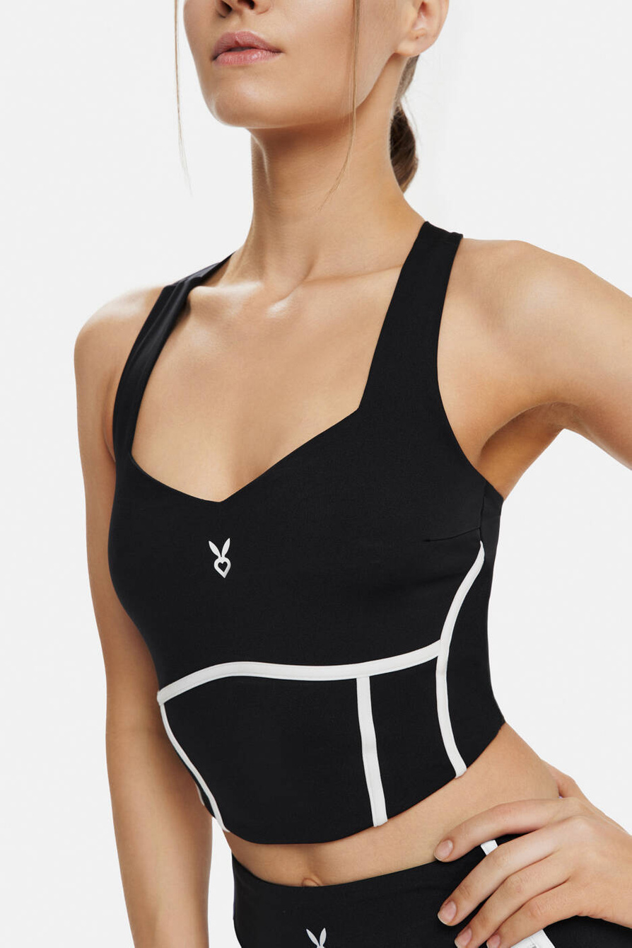 CROP TOP MOON CZARNY