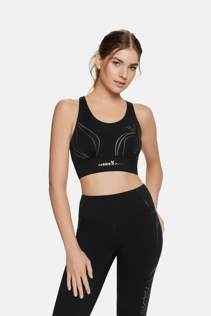 CROP TOP FLAME CZARNY