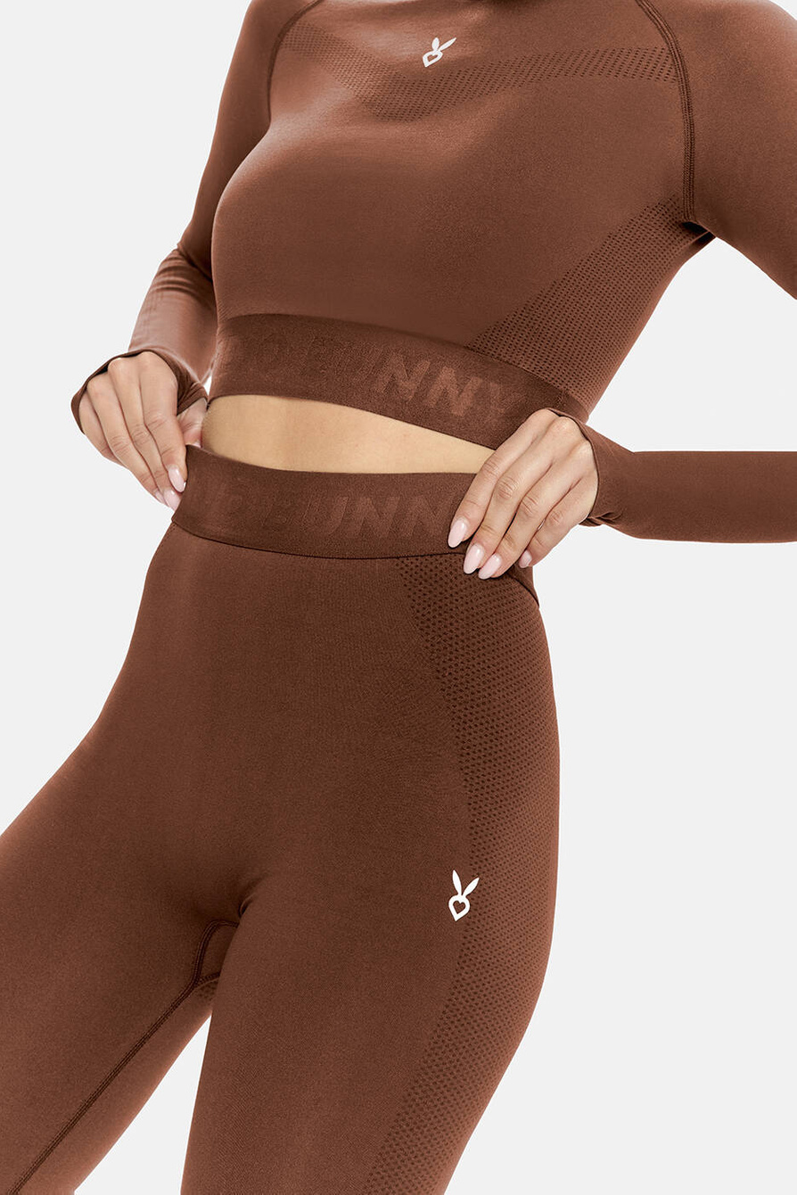LEGGINSY BASIC BRĄZOWE
