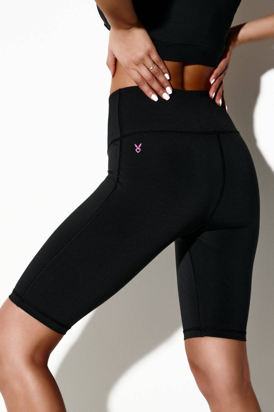 ATIKE SHORTS BLACK WITH PINK LOGO