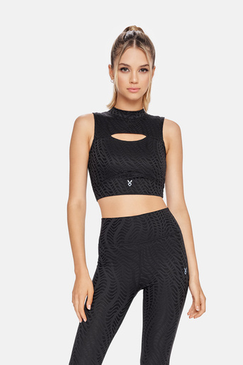 CROP TOP TIDE W KOLORZE CZARNYM